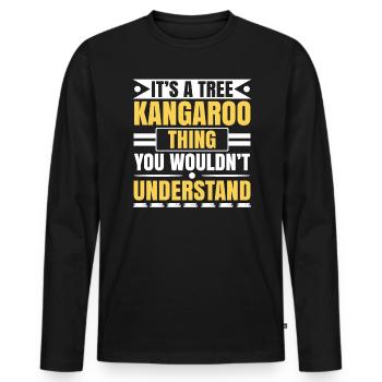 It's A Tree Kangaroo Thing You Wouldn't Understand - Men's Premium Organic Long Sleeve Shirt - black - Front - Nico (187cm)