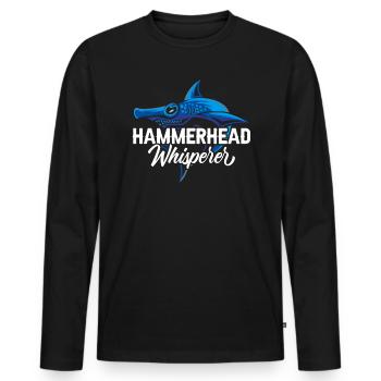 Hammerhaiflüsterer Meeresbiologie Tier - Männer Premium Bio Langarmshirt - Schwarz - Vorne - Nico (187cm)