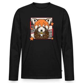 Red Panda Ramen Esser Zookeeper Wildlife Tier - Männer Premium Bio Langarmshirt - Schwarz - Vorne - Nico (187cm)