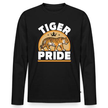 Tiger Pride Tiger Whisperer Animal Zoo Zookeeper - Men's Premium Organic Long Sleeve Shirt - black - Front - Nico (187cm)