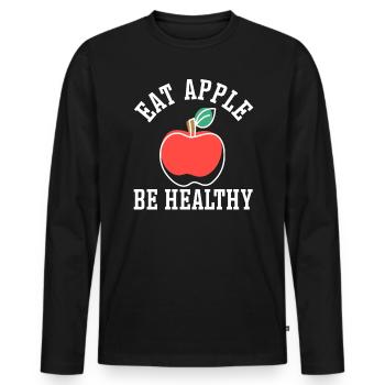 Apple Picking Squad Apple Fruit Lover Apple - Men's Premium Organic Long Sleeve Shirt - black - Front - Nico (187cm)
