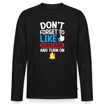 Content Creator Social Media Influencer Vlogger - Men's Premium Organic Long Sleeve Shirt - black - Front - Nico (187cm)