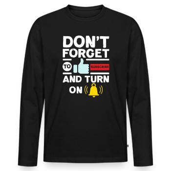 Content Creator Social Media Influencer Vlogger - Men's Premium Organic Long Sleeve Shirt - black - Front - Nico (187cm)