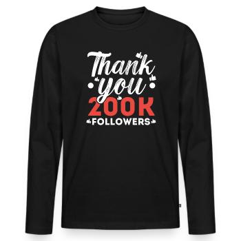 Content Creator Social Media Influencer Vlogger - Men's Premium Organic Long Sleeve Shirt - black - Front - Nico (187cm)