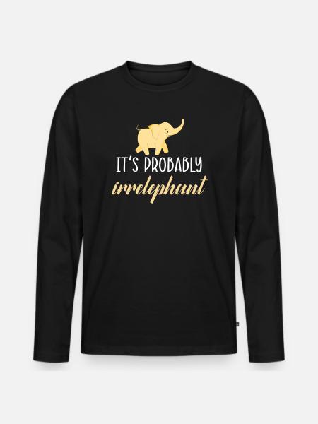 To prawdopodobnie Irrelephant Elephant Zookeeper - Ekologiczna męska koszulka z długim rękawem Premium - czarny