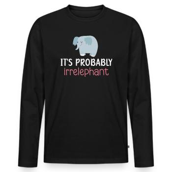 C’est probablement Irrelephant Elephant Zookeeper - T-shirt manches longues Premium bio Homme - noir - Devant - Nico (187cm)