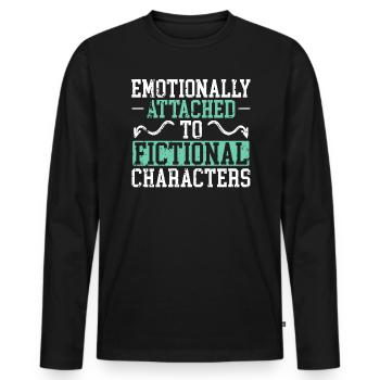 Emotionally Attached To Fictional Characters Comic - Men's Premium Organic Long Sleeve Shirt - black - Front - Nico (187cm)