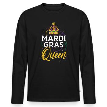 Mardi Gras Queen New Orleans Louisiana Parade - Men's Premium Organic Long Sleeve Shirt - black - Front - Nico (187cm)