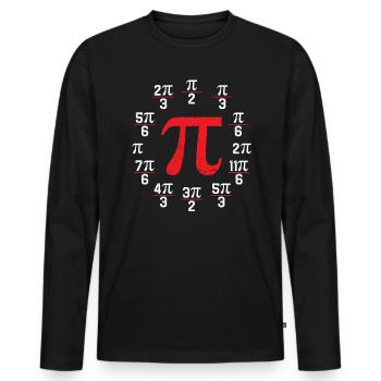 Mathelehrer Mathelehrer Mathematiker Pi Day - Männer Premium Bio Langarmshirt - Schwarz - Vorne - Nico (187cm)