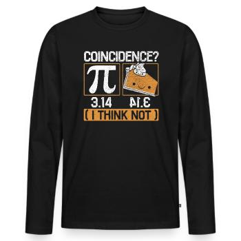 Mathelehrer Mathelehrer Mathematiker Pi Day - Männer Premium Bio Langarmshirt - Schwarz - Vorne - Nico (187cm)