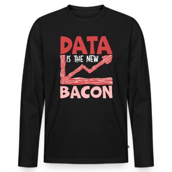 Daten sind der neue Bacon Data Scientist Data Science - Männer Premium Bio Langarmshirt - Schwarz - Vorne - Nico (187cm)