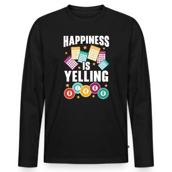 Bingo Game Bingo Player Casino Gambling Lottery - Men's Premium Organic Long Sleeve Shirt - black - Front - Nico (187cm)