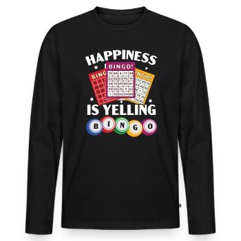 Bingo Game Bingo Player Casino Gambling Lottery - Men's Premium Organic Long Sleeve Shirt - black - Front - Nico (187cm)