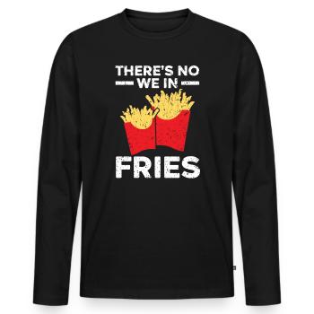 Il n’y a pas de We In Fries Eater Foodie Potato Lover - T-shirt manches longues Premium bio Homme - noir - Devant - Nico (187cm)
