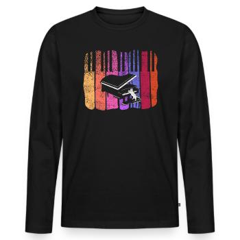 Piano Cat Musician Musical Instrument Pianist - Men's Premium Organic Long Sleeve Shirt - black - Front - Nico (187cm)
