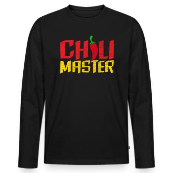 Chili Master Chili Flavor Mexican Spice Spicy Food - Men's Premium Organic Long Sleeve Shirt - black - Front - Nico (187cm)