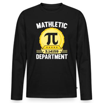 Mathletic Department Math Teacher Pi Day - Men's Premium Organic Long Sleeve Shirt - black - Front - Nico (187cm)