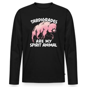 Tardigrades Are My Spirit Animal Water Bear Lover - Men's Premium Organic Long Sleeve Shirt - black - Front - Nico (187cm)