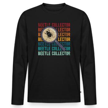 Entomologie des insectes Entomologiste Coléoptère Coléoptère - T-shirt manches longues Premium bio Homme - noir - Devant - Nico (187cm)