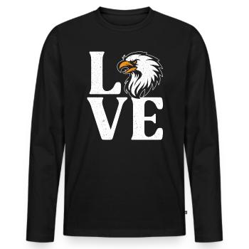 Vogelliebhaber Tier Ornithologie Adlerflüsterer - Männer Premium Bio Langarmshirt - Schwarz - Vorne - Nico (187cm)