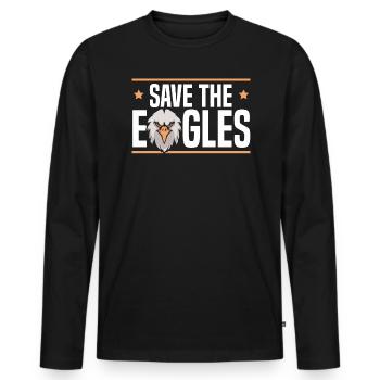 Vogelliebhaber Tier Ornithologie Adlerflüsterer - Männer Premium Bio Langarmshirt - Schwarz - Vorne - Nico (187cm)