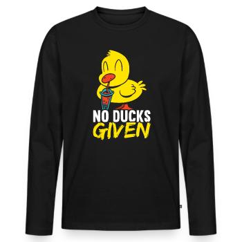 Keine Enten gegeben Entenflüsterer Entenentlein Vogelente - Männer Premium Bio Langarmshirt - Schwarz - Vorne - Nico (187cm)