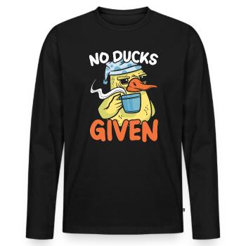Keine Enten gegeben Entenflüsterer Entenentlein Vogelente - Männer Premium Bio Langarmshirt - Schwarz - Vorne - Nico (187cm)