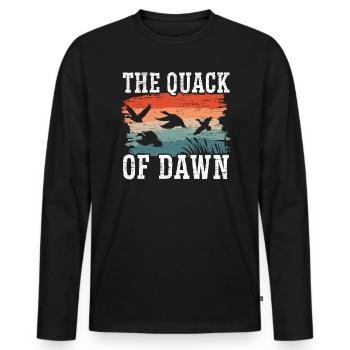 Der Quacksalber der Morgendämmerung Entlein Vogel Wasservogel Ente - Männer Premium Bio Langarmshirt - Schwarz - Vorne - Nico (187cm)