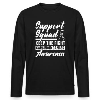 Keep The Fight Carcinoid Cancer Awareness - Men's Premium Organic Long Sleeve Shirt - black - Front - Nico (187cm)