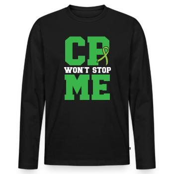 CP wird mich nicht aufhalten Zerebralparese Bewusstsein Band - Männer Premium Bio Langarmshirt - Schwarz - Vorne - Nico (187cm)