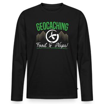 Digging Metal Detectorist Treasure Hunting Lover - Men's Premium Organic Long Sleeve Shirt - black - Front - Nico (187cm)