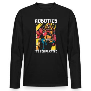 Robotics It's Complicated Artificial Intelligence - Men's Premium Organic Long Sleeve Shirt - black - Front - Nico (187cm)