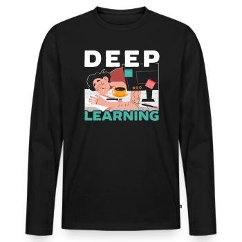 Deep Learning KI Künstliche Intelligenz Robotik - Männer Premium Bio Langarmshirt - Schwarz - Vorne - Nico (187cm)