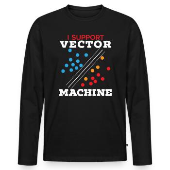 I Support Vector Machine Artificial Intelligence - Men's Premium Organic Long Sleeve Shirt - black - Front - Nico (187cm)