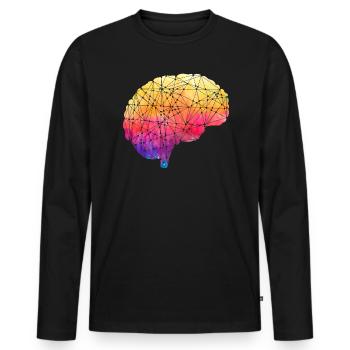 Deep Learning KI Künstliche Intelligenz Robotik - Männer Premium Bio Langarmshirt - Schwarz - Vorne - Nico (187cm)