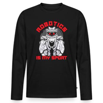 Deep Learning KI Künstliche Intelligenz Robotik - Männer Premium Bio Langarmshirt - Schwarz - Vorne - Nico (187cm)