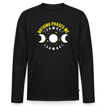 Nothing Phases Me Lunar Eclipse Astronomy - Men's Premium Organic Long Sleeve Shirt - black - Front - Nico (187cm)