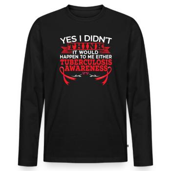 Tuberculosis Warrior Tuberculosis Awareness - Men's Premium Organic Long Sleeve Shirt - black - Front - Nico (187cm)