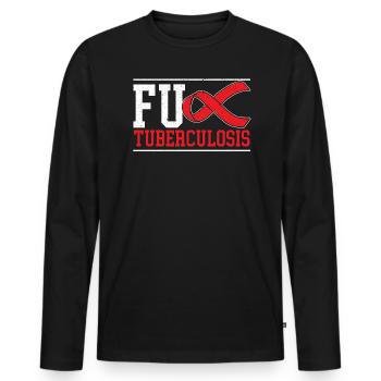 Tuberculosis Warrior Tuberculosis Awareness - Men's Premium Organic Long Sleeve Shirt - black - Front - Nico (187cm)
