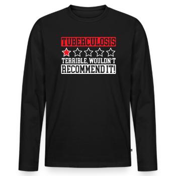 Tuberculosis Warrior Tuberculosis Awareness - Men's Premium Organic Long Sleeve Shirt - black - Front - Nico (187cm)