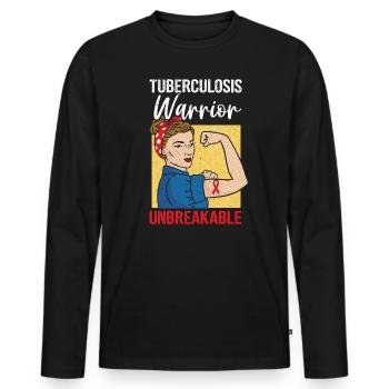 Tuberculosis Warrior Tuberculosis Awareness - Men's Premium Organic Long Sleeve Shirt - black - Front - Nico (187cm)