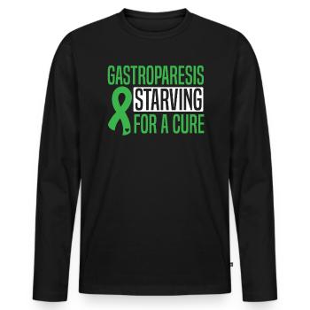 Gastroparesis Starving For A Cure Gastroparesis - Men's Premium Organic Long Sleeve Shirt - black - Front - Nico (187cm)