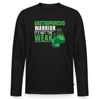 Gastroparesis Warrior It's Not For The Weak - Men's Premium Organic Long Sleeve Shirt - black - Front - Nico (187cm)