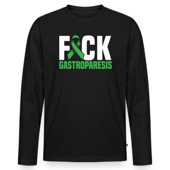 Gastroparesis Warrior Gastroparesis Awareness - Men's Premium Organic Long Sleeve Shirt - black - Front - Nico (187cm)