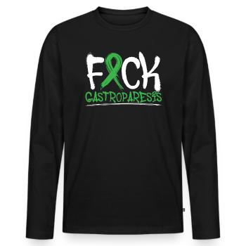 Gastroparesis Warrior Gastroparesis Awareness - Men's Premium Organic Long Sleeve Shirt - black - Front - Nico (187cm)