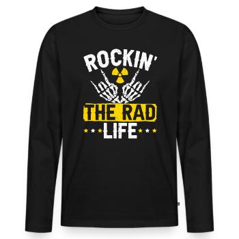 Rad Tech Radiologie Radiologie Radiologue - T-shirt manches longues Premium bio Homme - noir - Devant - Nico (187cm)