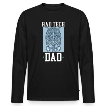 Rad Tech Radiologie Radiologie Radiologue - T-shirt manches longues Premium bio Homme - noir - Devant - Nico (187cm)