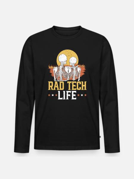 Rad Tech X-ray Radiology Radiographer Radiologist - Men's Premium Organic Long Sleeve Shirt - black