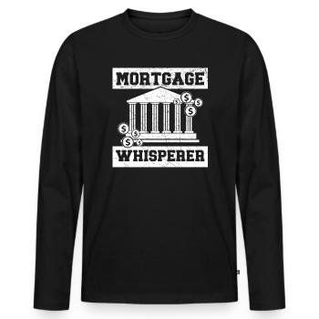 Agent de crédit Profession Agent de prêt de dettes - T-shirt manches longues Premium bio Homme - noir - Devant - Nico (187cm)