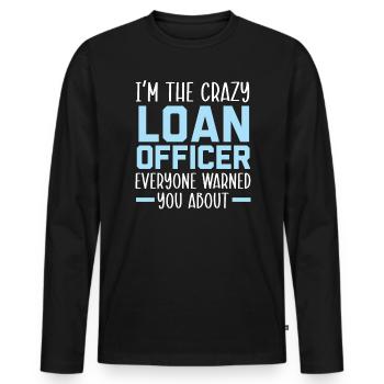 Credit Officer Job Profession Debt Loan Officer - Men's Premium Organic Long Sleeve Shirt - black - Front - Nico (187cm)